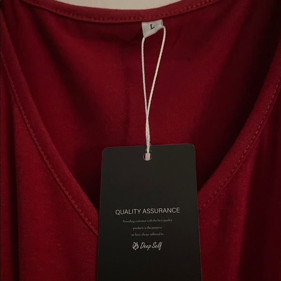 NWT DEEP SELF Women's Summer Maxi Dress Wrap Twist V Neck Front Split - Picture 6 of 8